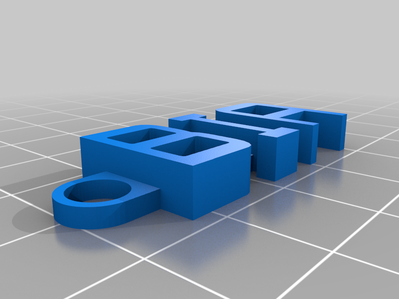 Bia Message Keychain 3D model