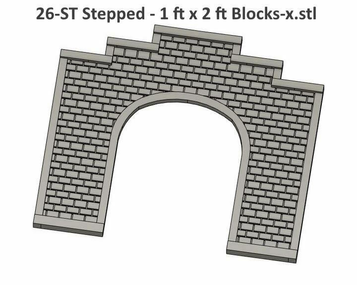 Free 3D file N Scale Stepped Top Single Track Tunnel Portal ...・3D ...