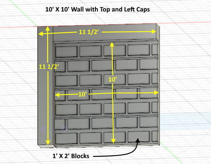 Free 3D file N Scale - 10 Foot X 10 Foot Stone Wall Sections 🦶・3D ...