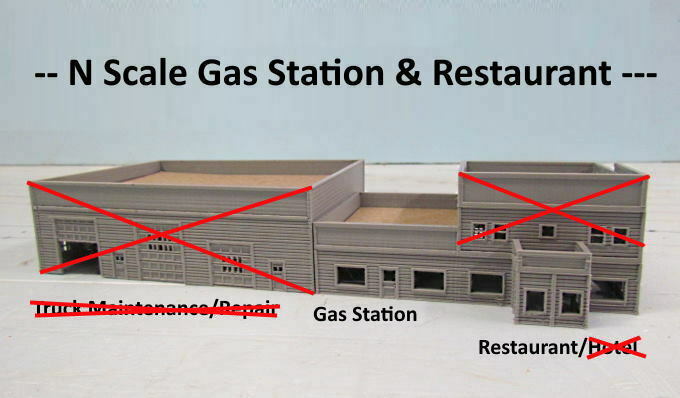 Free 3D file N Scale Gas Station and Restaurant....・3D printer model to ...