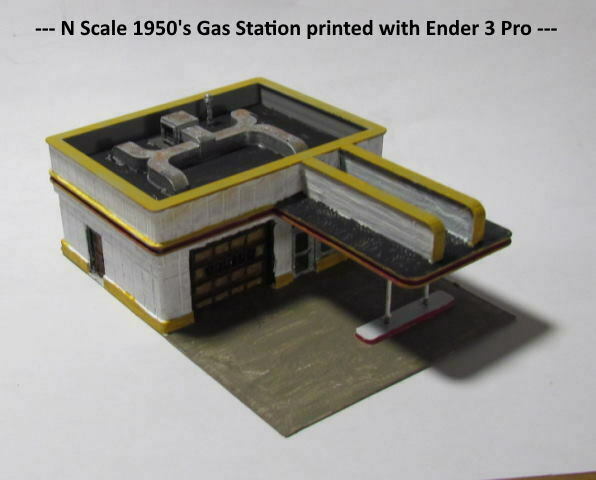 Free 3D file N Scale 1950's Gas Station......... 🚉・3D printable object ...