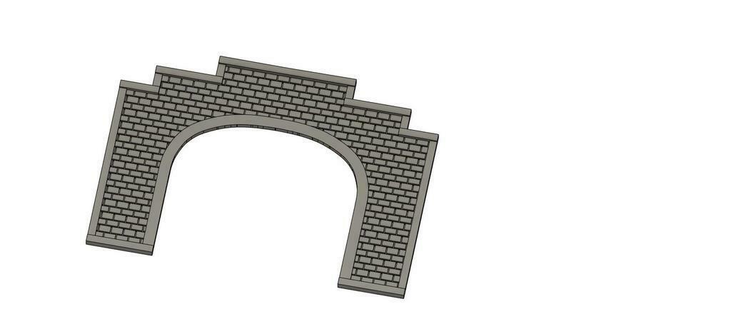 Free 3D file N Scale UP Style Double Track Stepped Top Tunnel Portal ...