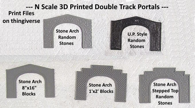 Free 3D file N Scale UP Style Double Track Tunnel Portal ...・3D ...
