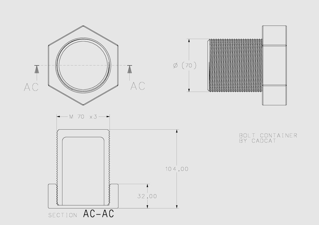 Free 3D file Bolt Container・3D printing template to download・Cults