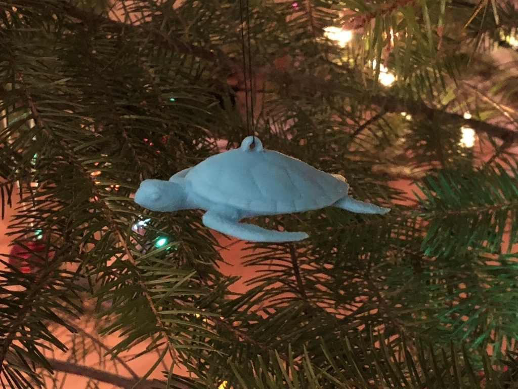 Free 3D file Sea Turtle Christmas Ornament・Model to download and 3D