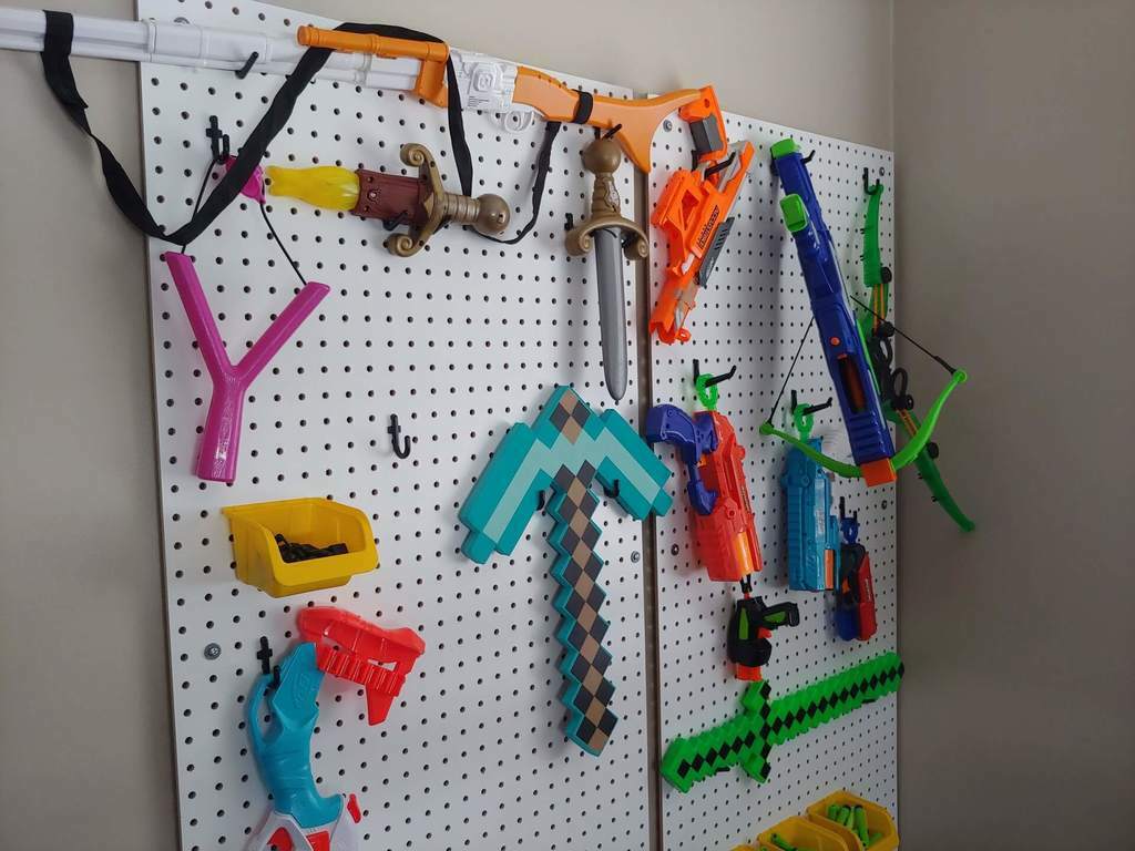 Free 3D file Nerf Gun Organizer / Pegboard Tools Wall Hanging Spacers 🔫