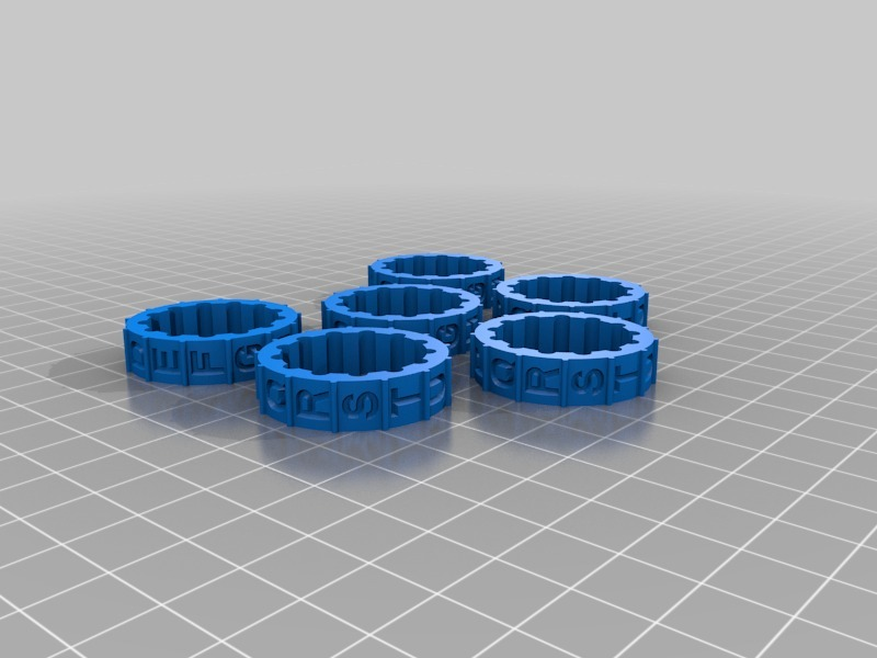 Free 3D file Cryptex Alpha Rings・3D print design to download・Cults