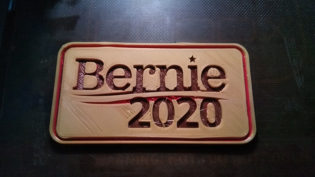 Free 3D file Bernie 2020 Plaque・3D printing model to download・Cults