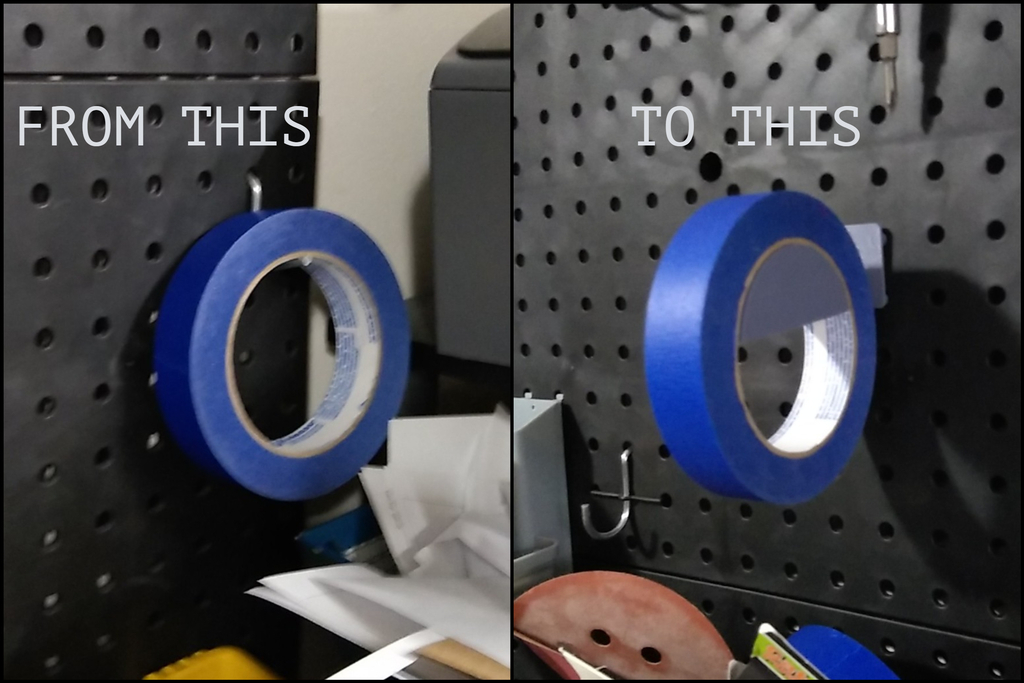 Free 3D file Pegboard Tape Holders・3D printer model to download・Cults