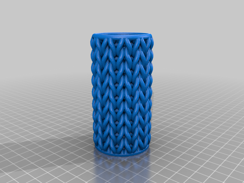 Free 3D file Knitted Cylindrical Containers・3D print object to download
