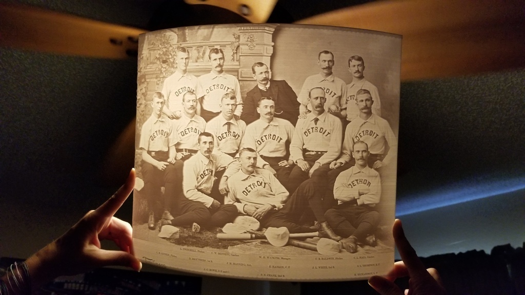 Free 3D file 1886 Detroit Wolverines Lithophane・3D printer design to