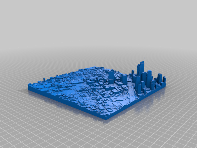 Free 3D file 3D MODEL OF LOS ANGELES, CALIFORNIA SAMPLE・3D print model