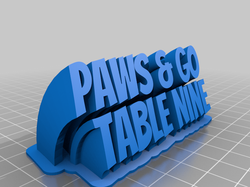 Paws Lettering 3d Sign Free 3D file Paws & Go Nine・Design to download and 3D print・Cults