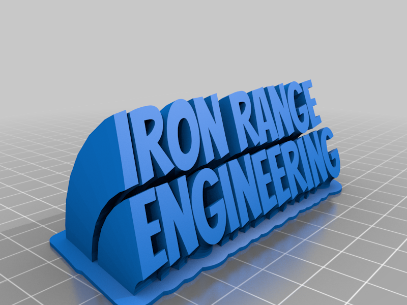 Free 3D file IRE Sweeping 2-line name plate (text)・3D print design to ...