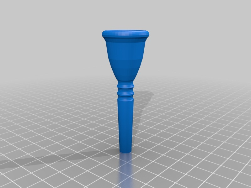 Free 3D file French horn mouthpiece D18・Template to download and 3D