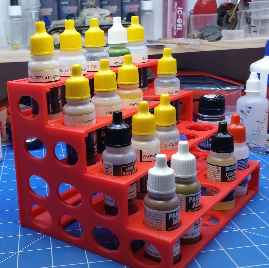 Free 3D file 20 x 17mm Paint stand again・3D printing design to download