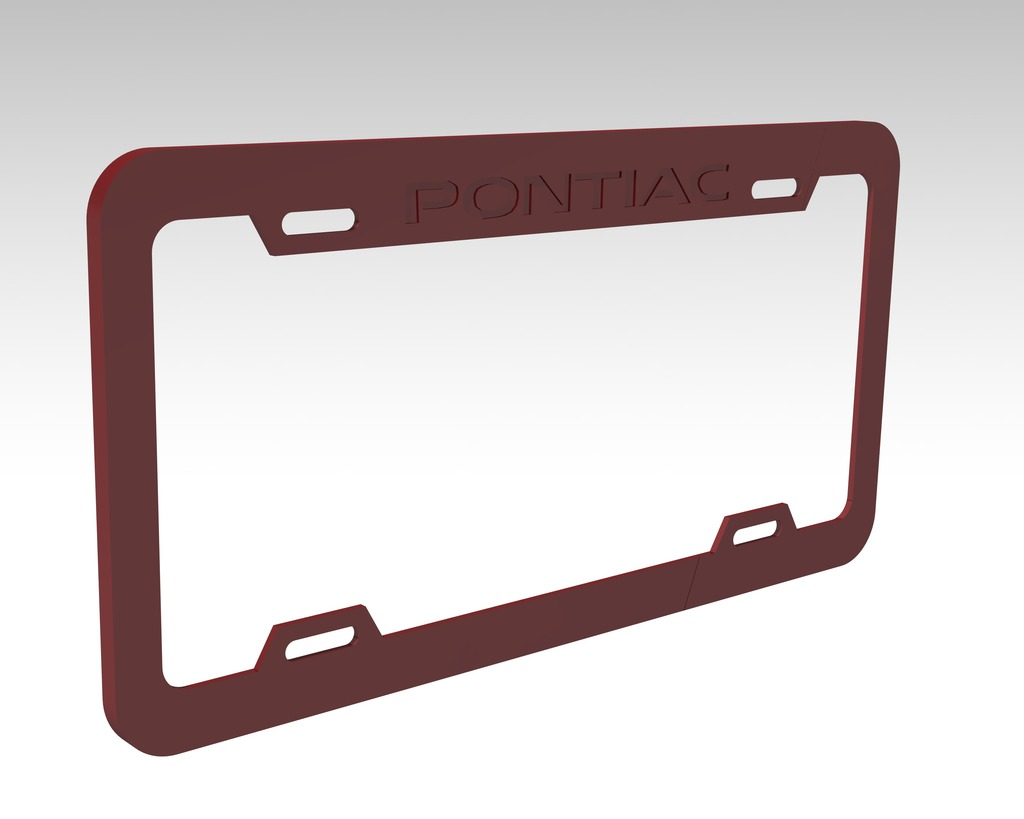 Free 3D file Pontiac license plate frame・3D printable object to