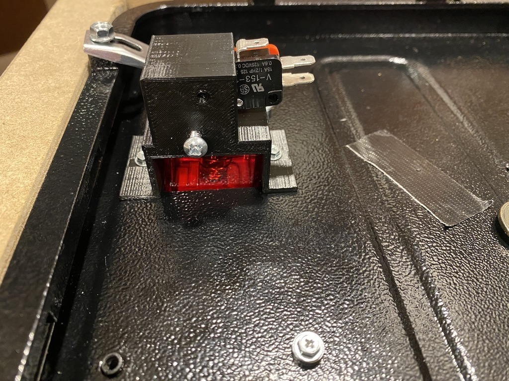 Free 3D file Arcade Shop Coin Door Reject Button Microswitch Adapter・3D