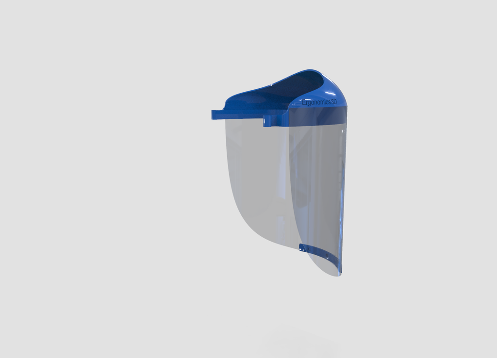 Free 3D file Face shield Unesp Ergonomics 3D 1.0 🛡️・3D printer model to ... - Ergonomic Pull Shield In Laced Zone