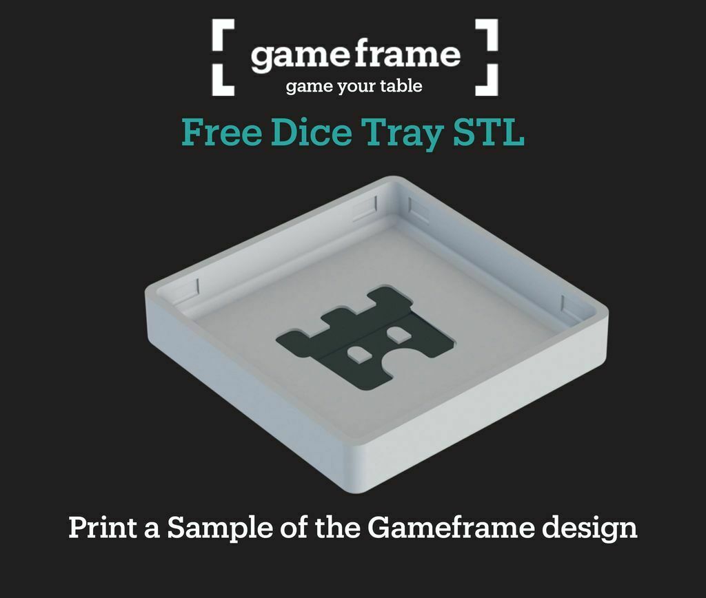 Free 3D file Gameframe sample dice tray 🎲・Object to download and to 3D print・Cults