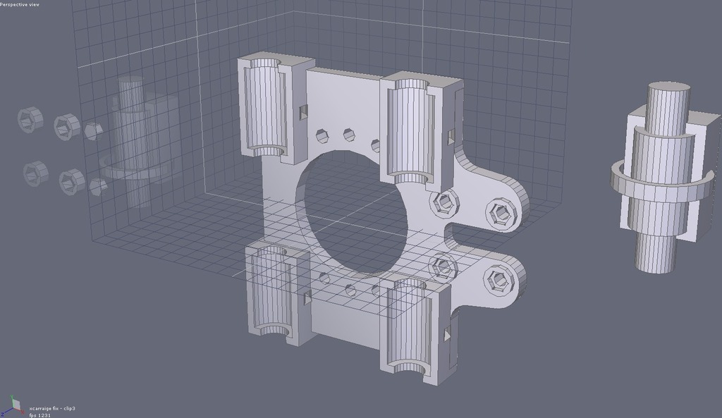Free 3D file construction parts lm8uu x-carriage・Model to download and ...