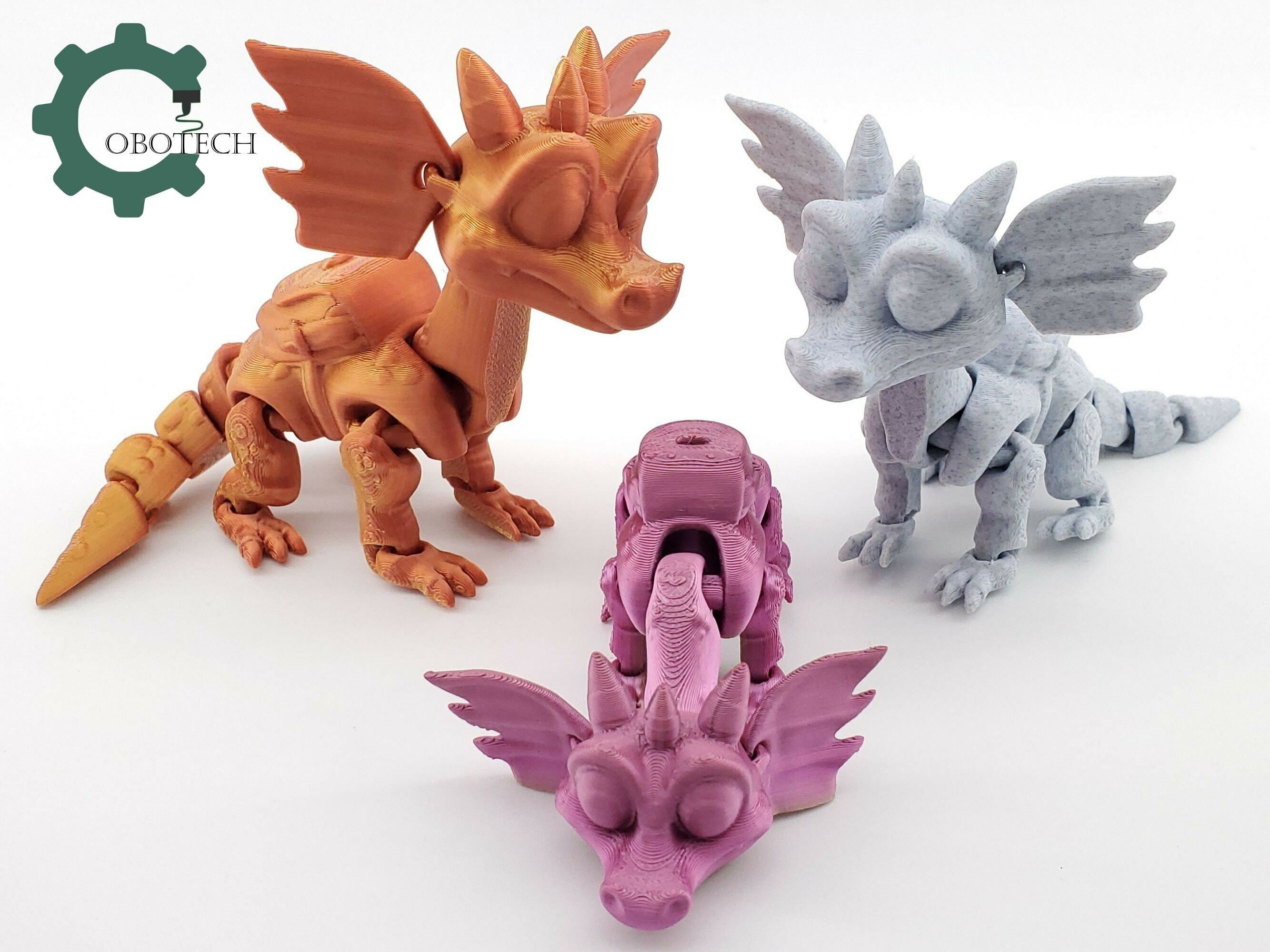 Fichier 3D Dragon savant articul?� par Cobotech, Dragon articul?�, Jouet amusant, D?�coration de la 