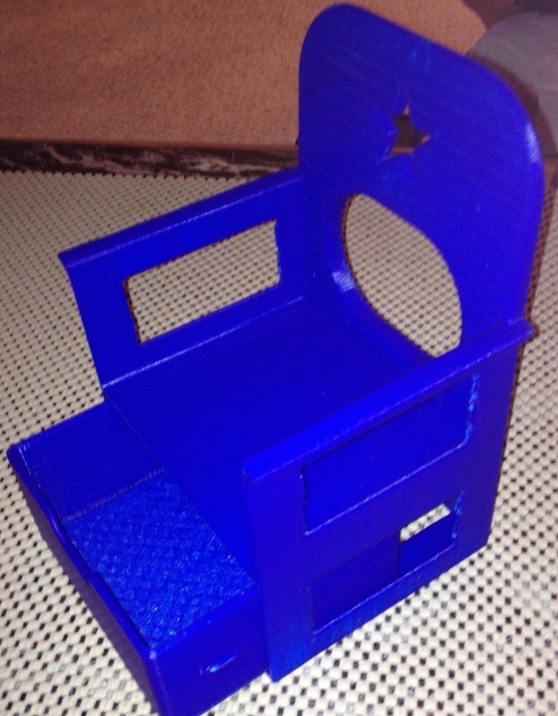 Free 3D file American Girl Doll Chair with foot rest / storage bin