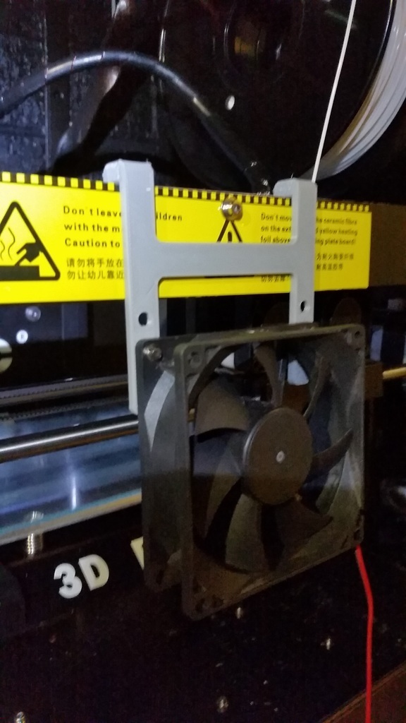 Free 3D file 80mm Cooling Fan Bracket for CTC printer or 5mm thick