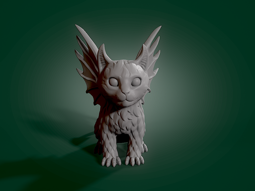 Free STL file Demonic Kitten 🎨・3D printing design to download・Cults