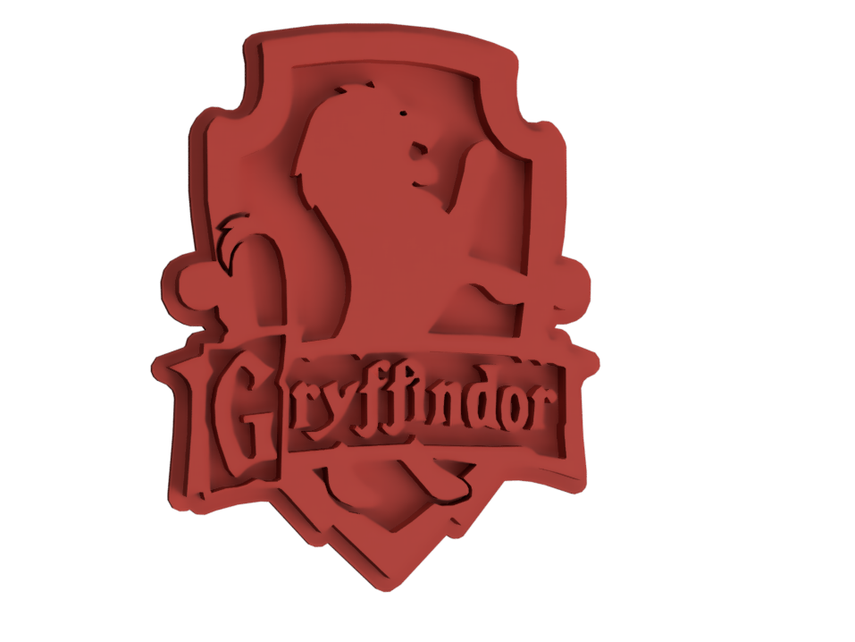 Fichier 3D gratuit Emblèmes de maison magique Emblème de Gryffondor