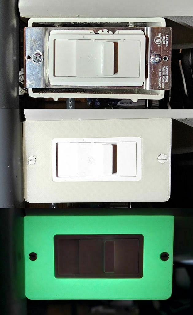 Free 3D file desk dimmer light switch plate・3D printer design to
