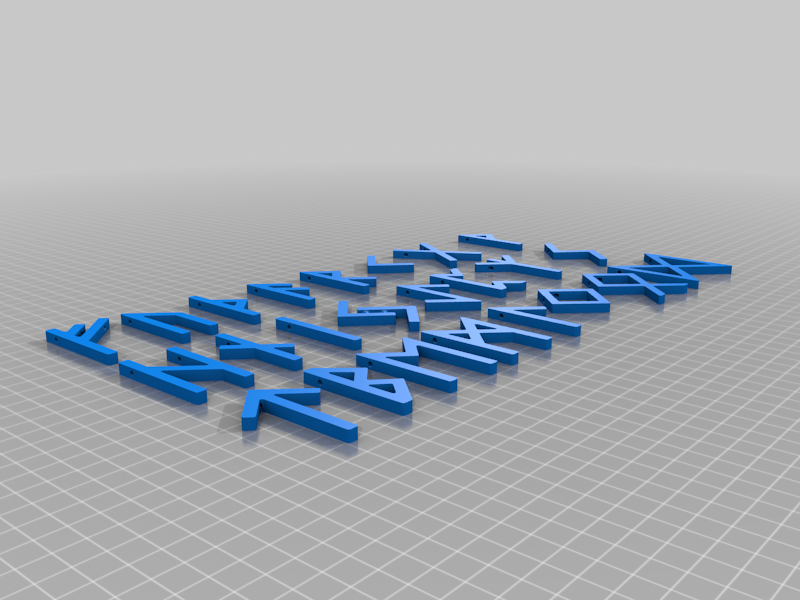 Free 3D file Elder Furthark Rune Necklace / Viking Runes đŽă»3D printer ...