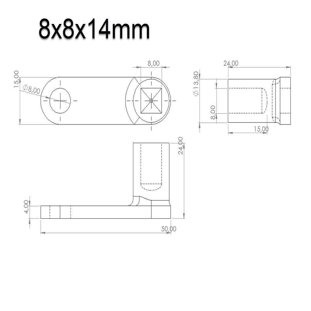 PATIKIL 8-teiliger Dreikant-Steckschlüssel-Set – Für Elektroschrank, Gas-/Wasserzähler, Heizkörper