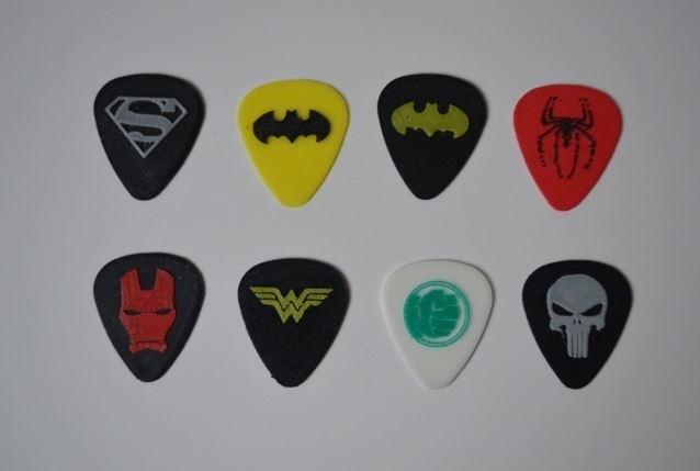 Free 3D file Guitar picks super hero style 🎸・3D print design to ...
