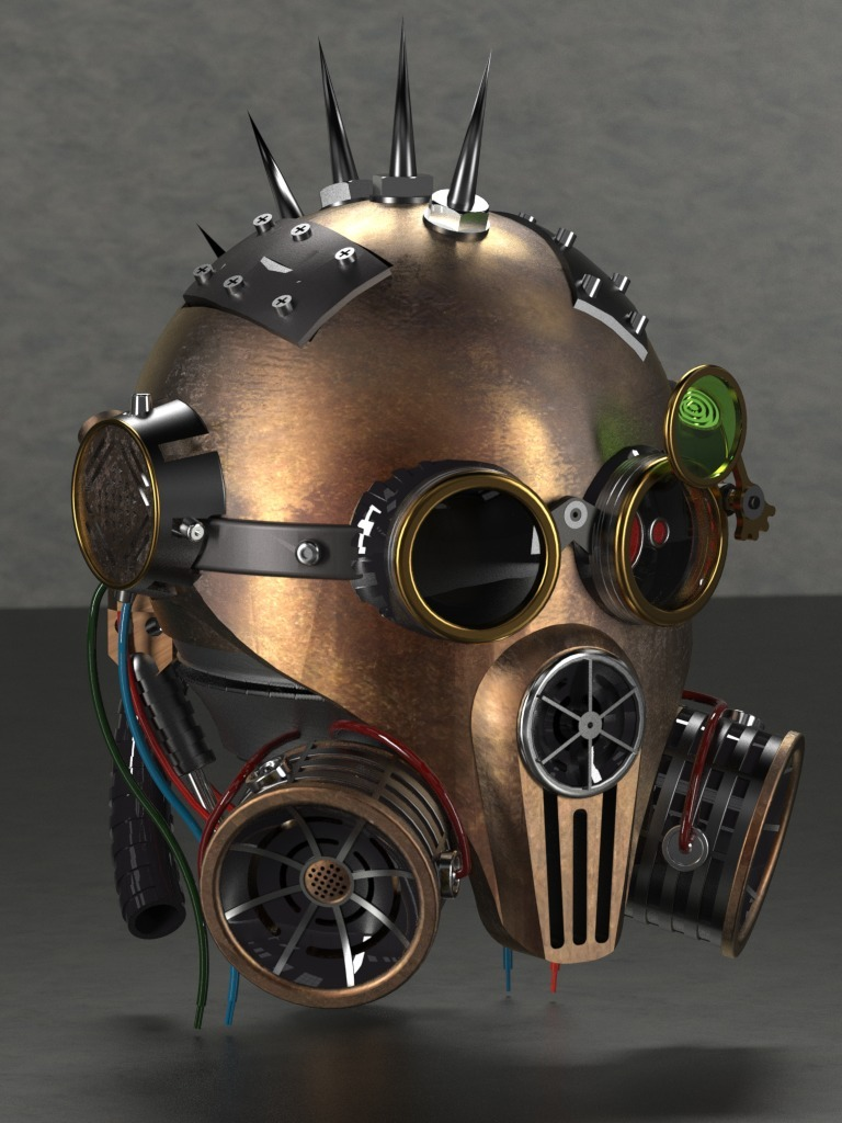 Free 3D file Steam Punk Head created in PARTsolutions 😤 …