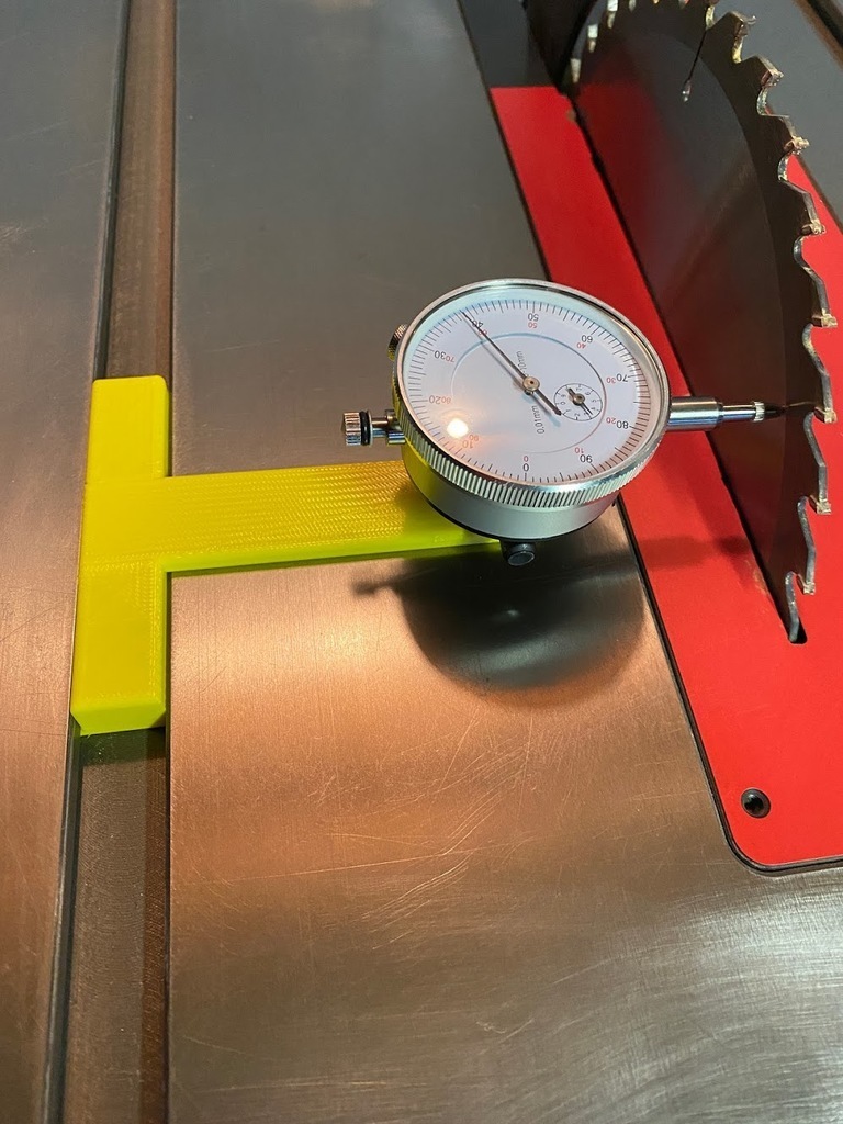 Free 3D file Table saw dial indicator mount for fence and blade