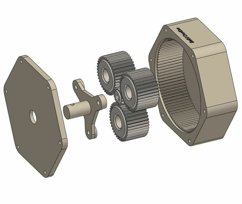 Free 3D file Planetary Gearbox (6.3:1) 🧑‍🔧・3D printable design to ...
