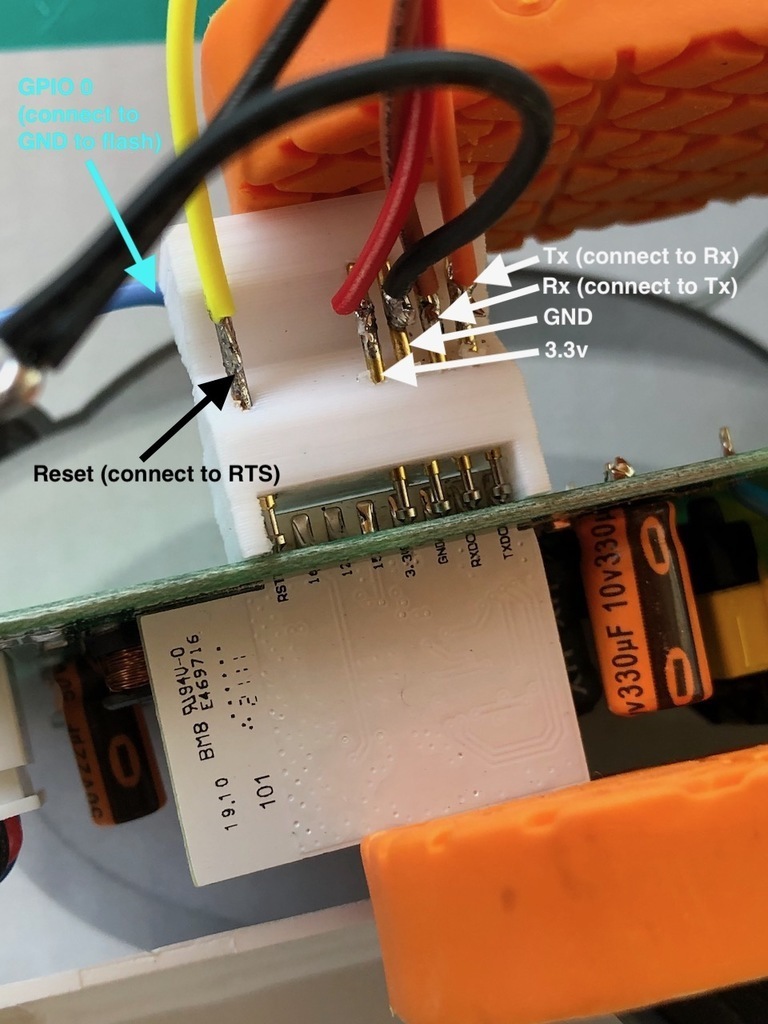 Free 3D file TYWE5P Pogo Pin Flashing Adapter 🧷・3D print object to