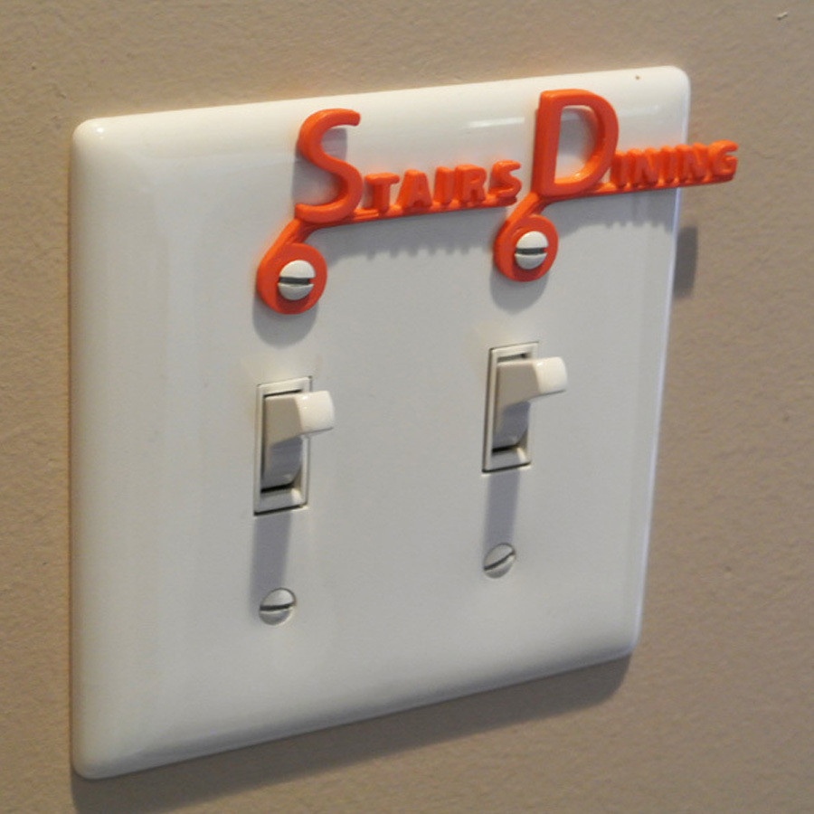 Free STL file Tag for switch plate 2・3D print design to download・Cults