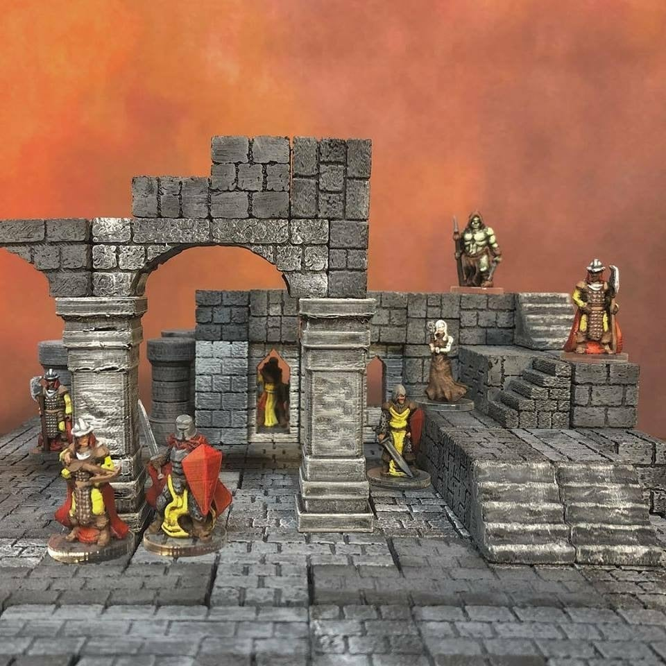 Décor Imprimé 3D Pour Jeu De Rôle - Courthouse (Palais De Justice) - Échelle 28mm - 3D Layer Scenery