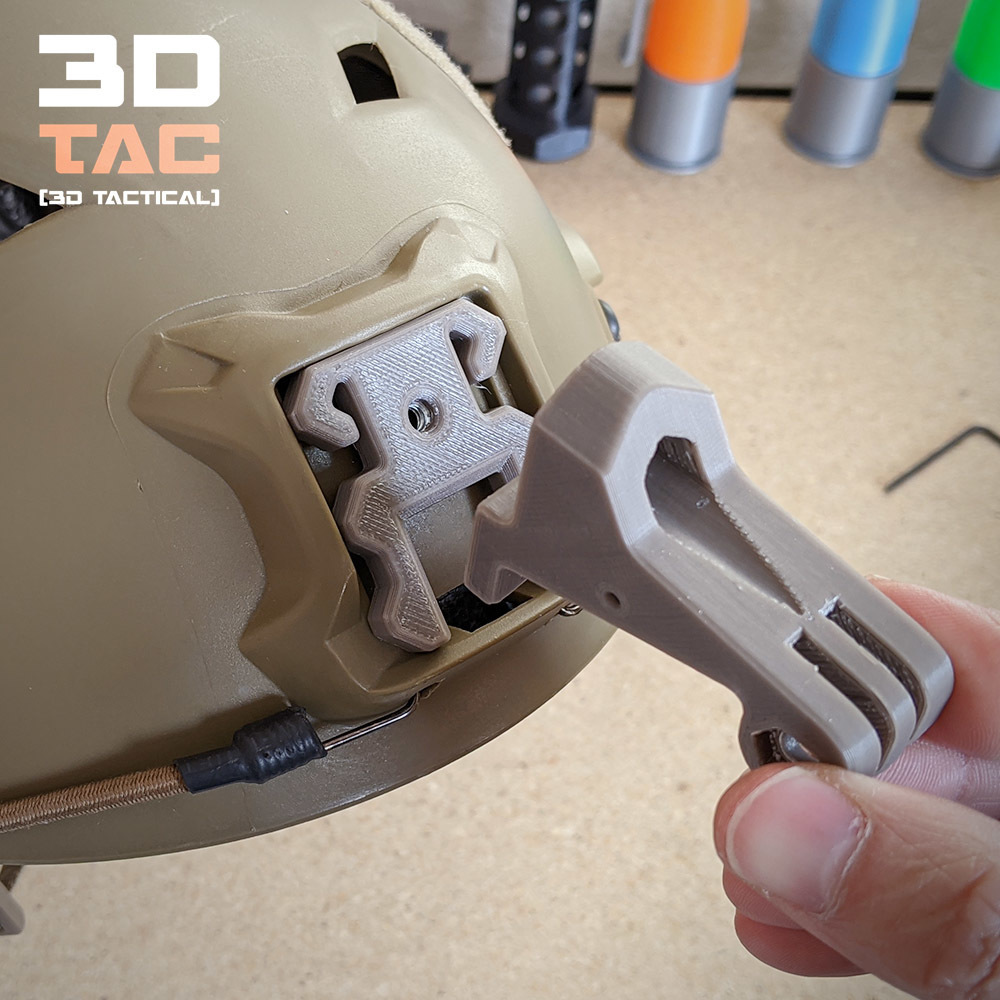STL file 3DTAC / GoPro NVG Airsoft Helmet Mount 🔫・3D print design to