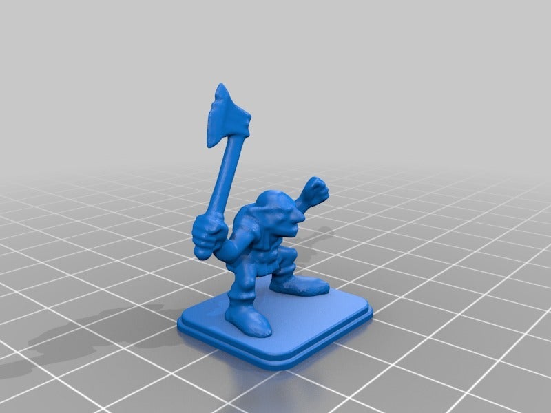 Free STL file HeroQuest Goblin with Axe・3D printable model to
