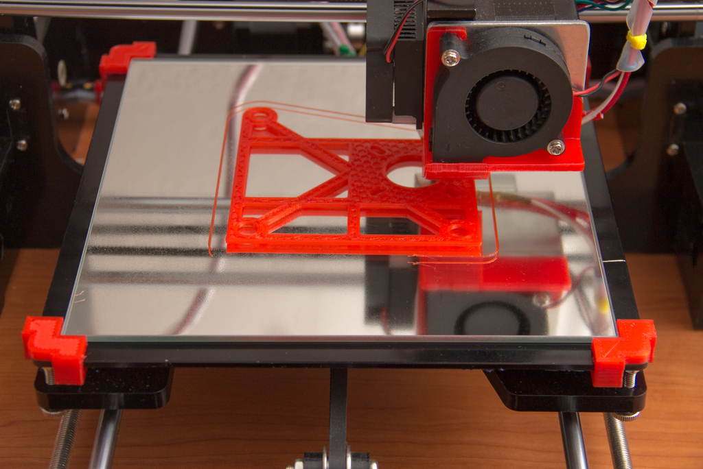 3D Printed Adattatore piano vetro 200mm per prusa i3 Zonestar p802