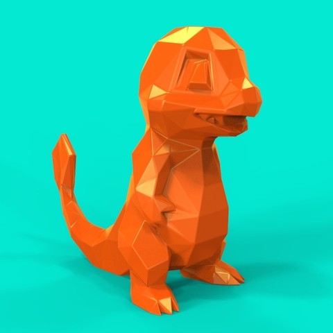stl low poly charmander a new version cults