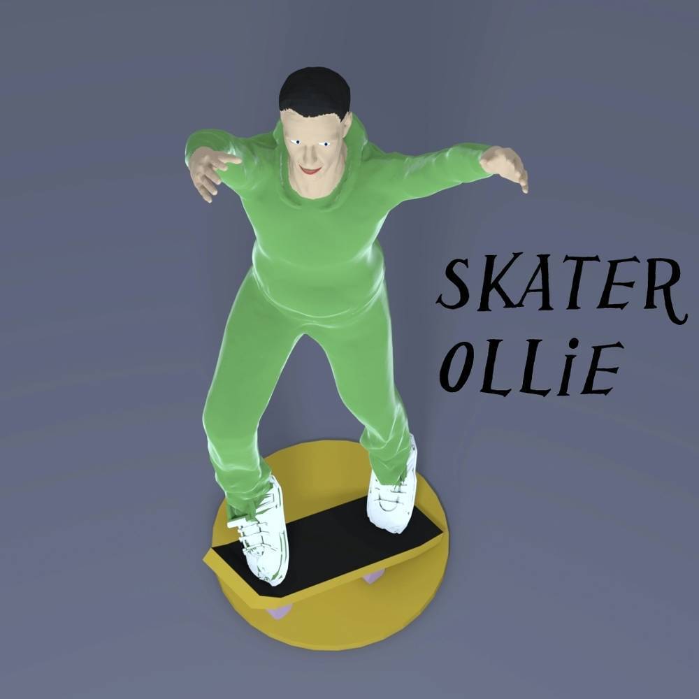 STL file Skater ollie・3D printer model to download・Cults
