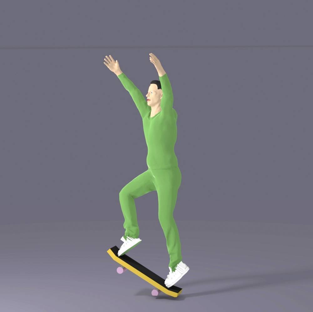 STL file Skater ollie・3D printer model to download・Cults