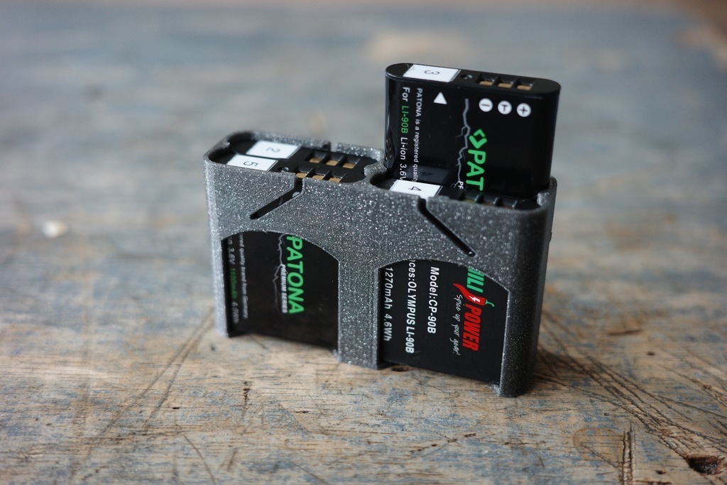 Free 3D file Ricoh DB-110 / Olympus LI-90b Battery Holder・3D print ...