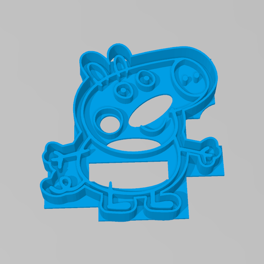 Download STL file Cookie Cutter Pig Peppa Cookie Cutter • Design