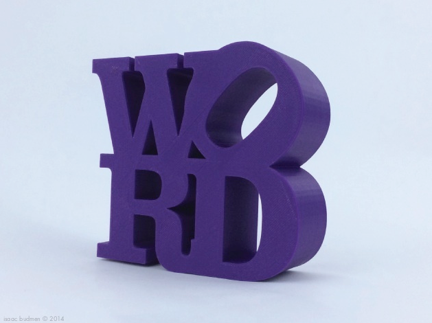 Free STL file WORD Sculpture・Model to download and 3D print・Cults