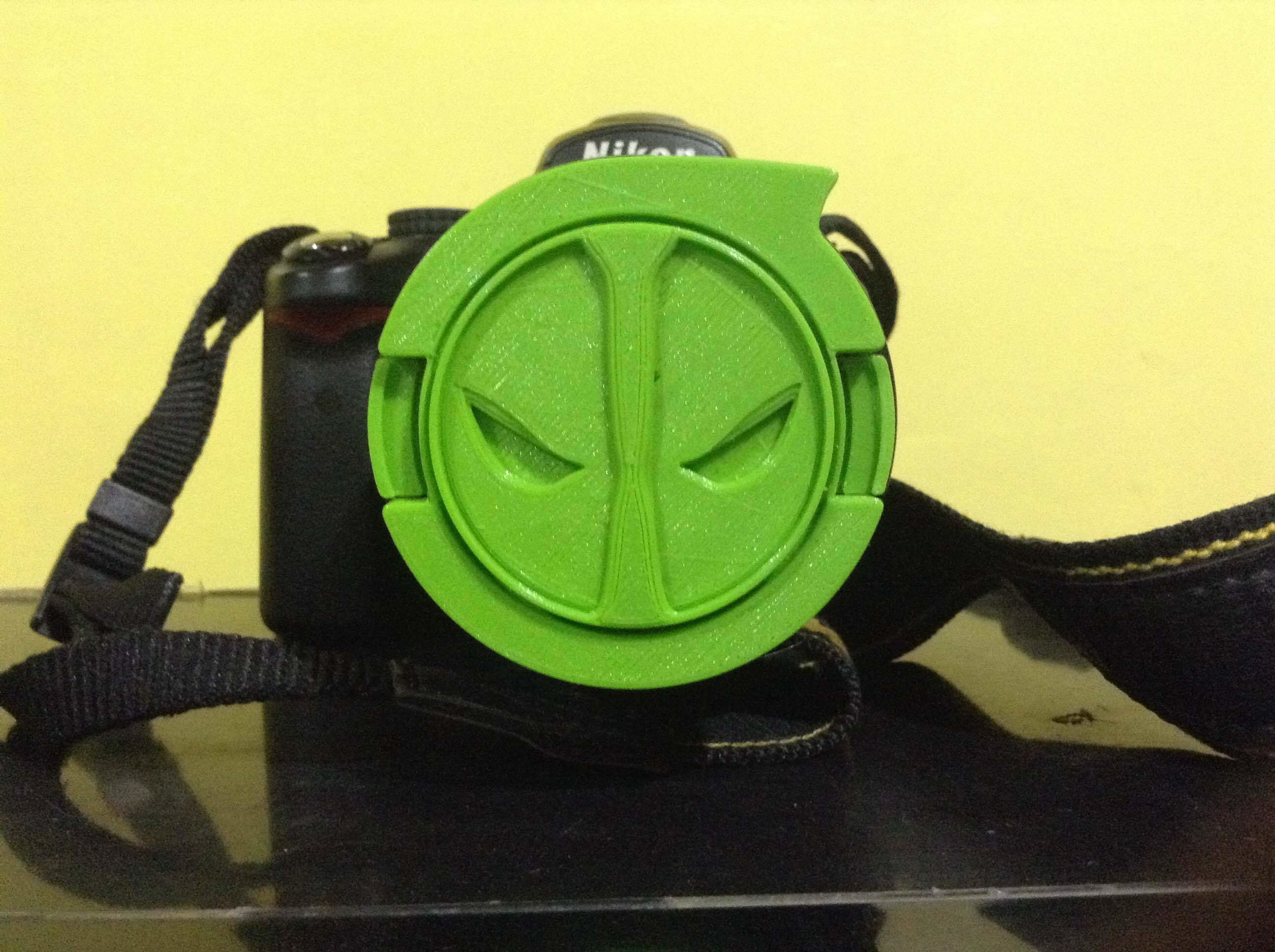 STL file Custom DSLR Lens Cap - Deadpool Logo・3D printer design to ...